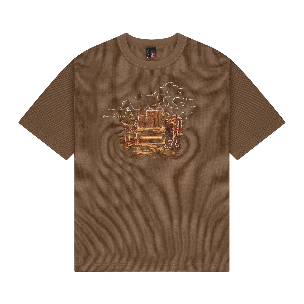 waffle T Shirt brown waffle T Shirt brown